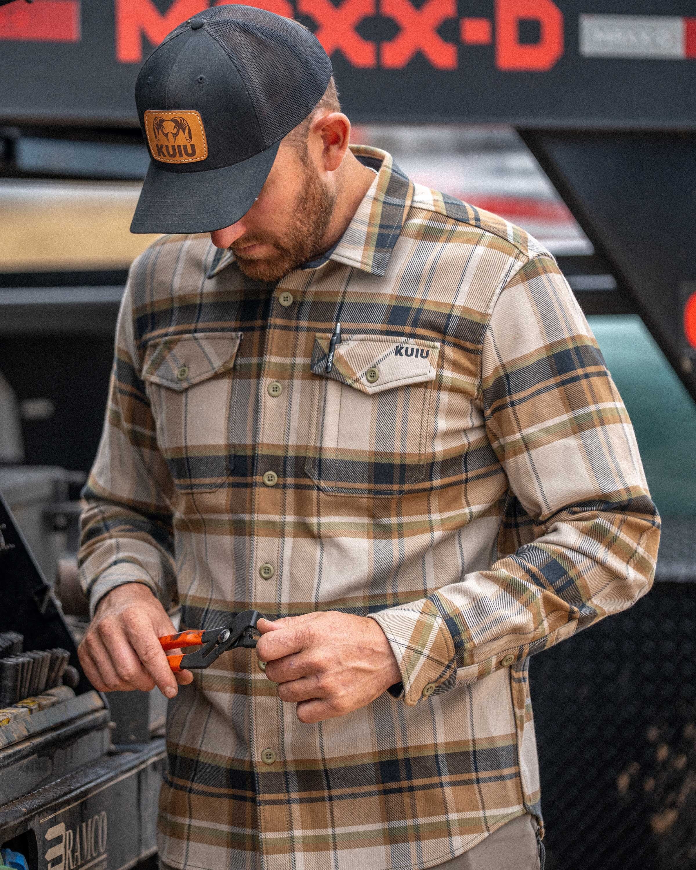 Flannel Heavyweight Shirt | Verde Check Plaid - Image 6